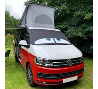 Fuel Lagoon Transporter T6 Front Window Screen Cover Black Out Blind Frost Eyes Blue window wrap fun camping