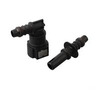 Fuel Line Coupler with Quick Release Feature, SAE 9 89 Nylon Hose ID 8mm, 90 Degree Elbow for Easy Fuel Connections