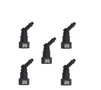 Fuel Line Hose Coupler 2 5 10x 7.89 ID6 45° Nylon Carburetor Connector Quick Release Compatible with 45° Fuel Systems Replacement for 7.89 ID6(5PCS)