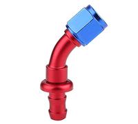 Fuel Line Hose End,Hose End Fitting Adapter AN6 Straight 45 90 Degree Hose Fitting End Oil Gas Line Hose End Push Lock Barb Type Hose Fitting End(45°)