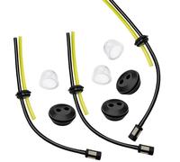 Fuel Line Petrol Filter Kit,3 Set Fuel Line Mower Fitting Kit Including 3 Strimmer Fuel Pipe + 3 Fuel Tank Seal Grommet + 3 Filter Primer Bulb Fuel Line Hose Tube for Brush Cutter Trimmers Lawn Mower