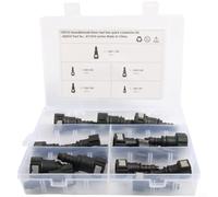 Fuel Line Quick Connector Kit 15PCS 6/8/10mm Hose Joiner for Diesel Oil Repair - Nylon Push Fit Assortment Black
