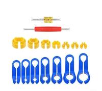 Fuel Line Quick Disconnect Tool Set, 16-Piece A/C Transmission Cooler Line Release Kit with Valve Core Remover, Plastic and Metal Construction for Cars Trucks SUVs DIY Mechanics