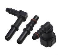 Fuel Line Quick Release Connector Set, 7.89mm ID6 Nylon Elbow & Straight Coupler For 6Mm Nylon / 8Mm Rubber Hose, -40°C To 115°C, 5 Bar