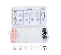 Fuel Line Retainer Clip Assortment 70 Pieces Nylon Plastic | Hose Connector Kit with Storage Box 5/16 Inch and 3/8 Inch Sizes Compatible with for ford Car Truck Fuel System Repair