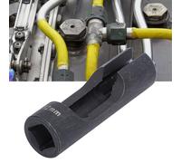 Fuel Line Socket 1/2in Drive Chrome Vanadium Steel Efficient Removal for Fasteners On Injector Lines Bent Pipes EGT Sensors (12mm)