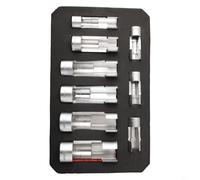 Fuel Line Socket Wrench Set, 10-22mm Chrome Vanadium Steel, 1/4" 3/8" 1/2" Drive for Injector, ABS & Coolant Sensor Maintenance