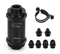 Fuel Lines Heavy-Duty Black AN Series Fuel Filter Assembly Fit For High-Volume Flow 10 Micron 100 Micron Washable Element For Auto-part System Car Fuel Filters(100 MICRON)