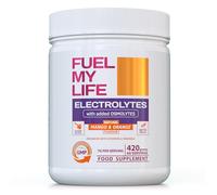 Fuel My Life Electrolyte Powder with Osmolytes - Natural Mango & Orange Flavour - 420g (60 Servings) - Sugar-Free with Vitamins & Minerals - Vegan - UK Made