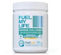 Fuel My Life Marine Collagen Powder with Hyaluronic Acid - Naticol Premium Hydrolysed Peptides - 300g (30 Servings) - with D-Biotin, Vitamin C & B-Vitamins - Unflavoured - UK Made