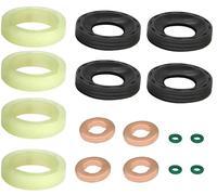 Fuel Nozzle Seal Kit 12PCS, Fuel Injector Seal Washer O-Ring Kit, Diesel Injector Sealing Washer O-Ring Protectors Buckles Replacement (Green)
