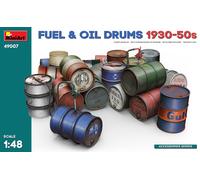 Fuel & Oil Drums 1930-50s 1:48 Plastic Model Kit Miniart