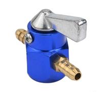 Fuel Petcock Valve Tap for Motorcycle and For ATV, 6mm Fuel Tank Switch Valve with Aluminum Alloy Construction, Compatible with Scooter Carburetor Accessories(Blue)