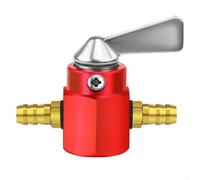 Fuel Petcock Valve Tap for Motorcycle and For ATV, 6mm Fuel Tank Switch Valve with Aluminum Alloy Construction, Compatible with Scooter Carburetor Accessories(Red)