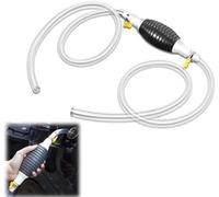Fuel Petrol Syphon Pump, Siphon Pump for Gasoline Gas Oil Fuel Petrol Diesel Fluid Water Fish Tank, Gas Siphon Hose Pump,Fuel Siphon Pump with 2 Durable PVC Syphon Hoses with Hose Clip