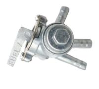 Fuel Petrol Tap Switch 3-Way Petcock Tap Fuel Tank Shut Off Valve Switch Cock for Motorcycle Dirt Bike ATV Silver Motorbike Fuel Injection Installation