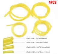 Fuel Pipe Hoses 4 Sizes 8 ft Total for 2-Stroke Small Engines Chain Saws Trimmers Blowers Compatible with 0.08" x 0.14" 1/8" x 1/4" 1/8" x 3/16" 3/32" x 3/16" Tubing Pack