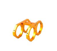 Fuel Pumps Mounting Bracket Clamp Cradle Support 60mm Twin Dual Double Aluminum 044 Fuel Pump Intake Fuel Pump(Gold)