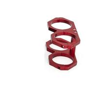 Fuel Pumps Mounting Bracket Clamp Cradle Support 60mm Twin Dual Double Aluminum 044 Fuel Pump Intake Fuel Pump(Red)