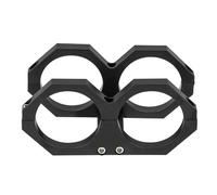 Fuel Pumps Mounting Bracket Clamp Cradle Support 60mm Twin Dual Double Aluminum 044 Fuel Pump Intake Fuel Pump(Black)