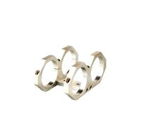 Fuel Pumps Mounting Bracket Clamp Cradle Support 60mm Twin Dual Double Aluminum 044 Fuel Pump Intake Fuel Pump(Silver)