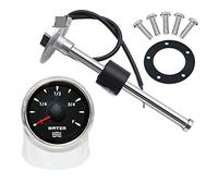 Fuel Sending Unit 7 Color Backlight 52mm Water Level Gauge + Water Level Sensor 0~190 Ohm Water Level Indicator Meter Fit for Car Boat Marine(GaugeX250MM Sensor)