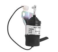 Fuel Shut Off Solenoid Valve 12VDC Heavy Duty Engine Stop Flameout Shutdown Tool for Cummins 0526001001 04287583 Durable Stamping Steel Plate Rubber Sleeve