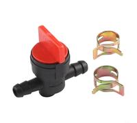 Fuel Shut-Off Tap Valve with 2 Clamps for 6mm and 8mm ID Hoses Designed for Manual Flow Control in Garden Tools