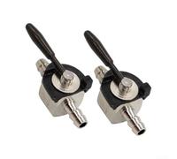 Fuel Shut-Off Valve 1/4 Inch 2 Pack Steel In-Line for Kart Mower | Reliable Fuel Control Tap for Small Engine Repair Metal Build Mechanics Quick Install