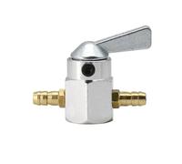 Fuel Shut off Valve Universal Inline 6mm 8mm Fuel Valve Switch In-Line Petrol/Tap Motorcycle On-OFF Petcock Switch Fuel Shut Off Valves(Silver 6MM)