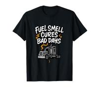 Fuel Smell Cures Bad Days Graffiti Truck Driver Design T-Shirt