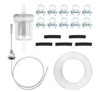 Fuel Standpipe Set, Tank Extractor Standpipe with 1 Oil Filter + 5 Connecting Pipes + 10 Hose Clamp + 5 m Petrol Hose, for Eberspacher Webasto Heating Systems