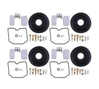 fuel supply 4 Sets Motorcycle Carburetor Repair Rebuild Fix Kit Float Diaphragm For Kawasaki ZRX 1100 1200 1200R GPZ1100