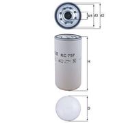 Fuel Supply System Fuel Filter Mahle KC757 Fits VOLVO RENAULT TRUCKS