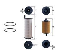 MAHLE ORIGINAL KX 646KIT Fuel filter