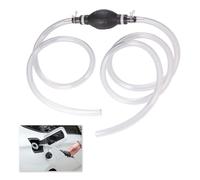 Fuel Syphon Pump, Petrol Siphon Pump Kit Portable High-Flow 2m(1.2m+0.8m) Rubber & PVC Hand Siphon Hose for Petrol Diesel, Water Transfer, Hoses with Stainless Steel Hose Clips for Car & Emergency Use