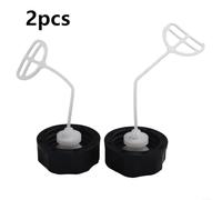 Fuel Tank Cap for 43cc 52cc 55cc Hedge Trimmer Cutter Electric Saw Garden Multi Tool Engine, Plastic Replacement Part, 47mm Outer Diameter, 32mm Inner Diameter, Black and White, 2 Pieces