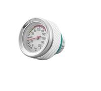 Fuel Tank Cap Fuel Tank Cap With Oil Temperature Gauge Motorcycle Caps With 0-200℃(M20*1.5-Silver)