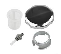 Fuel Tank Cap Joint Filter Pack for Honda for gx390 for gx340 for gx270 GX240 for gx200 Gear - Solid Metal Gas Cap with Built-in Strainer and Hose Connector Set