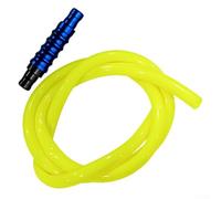 Fuel tank cap vent pipe for motorcycles with integrated breather cap and reverse valve plus oil pipe for maintaining proper fuel tank pressure (Blue)