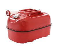 Fuel Tank Container Can with Handle and Fueling Pipe for Outdoor Power Supply Vehicles Go Karts and Industrial Use 10 Liters Capacity Stable Floorstanding Design Red (20L)