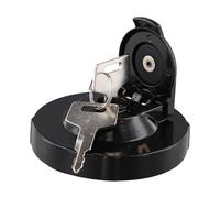 Fuel Tank Cover for Takeuchi Excavator TB016 TB015 TB014 - Metal + Plastic Construction, Black, Includes 2 Keys, Replacement Part 15521-00500