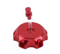 Fuel Tank Gas Cap, Minimoto Tank cap, CNC Gas Tank Cap Fuel Petrol Cover with Vent Hose, CNC Cap Fuel Tank Vent Valve CAP minimoto Quad 90cc to 125CC Dirt Bike Motorcycle Pit Bike, Red, 48.5mm