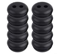Fuel Tank Grommet 5pcs Flexible Black Rubber 2-Hole Fitting for Petrol Mower for Edger Generator Pressure Washer Hose Set(10pcs)
