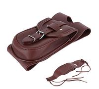 Fuel Tank Panel Bag, Motorcycle PU Leather Gas Fuel Tank Cover, Panel Pad Bib with Pouch Motorbike Accessory(Brown 01)