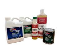 Fuel Tank Rescue & Sealer Kit, Complete Rust Remover, Cleaner, Metal Prep & Tank Sealer for Cars, Motorcycles, ATVs, Marine & Lawn Equipment 473ml for up to a 34ltr Tank.