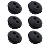 Fuel Tank Rubber Grommets, 2-Hole Gas Strimmer Petrol Tank Grommet, Universal Fuel Pipe Grommet Tube Seal Kit for Brush Cutter Trimmer Lawn Mower Parts-6 PCS