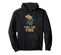 Fuel the Fire Angry Hot Chocolate Graphic Savage Cocoa Lover Pullover Hoodie