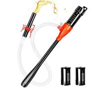 Fuel Transfer Pump Battery Operated, 2.4 GPM Electric Syphon Pump with Quick Stop Nozzle, Adjustable Flow Leak-Proof Hose, Water & Fuel Transfer Pump for Gasoline, Diesel, Oil, Gas, Fish Tank