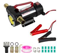 Fuel Transfer Pump, DC 12V Electric Diesel Pump, Portable Oil Extractor Pump Suitable for Tractors, Motorhomes and Lorries, Complete with Spare Fan Blades, Sealing Rubber Rings, Fixing Screws Etc